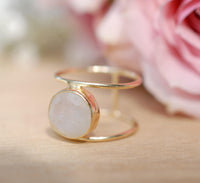 Moonstone Ring * Gold Ring * Statement Ring * Gemstone Ring * Labradorite * Bridal Ring * Wedding Ring * Organic Ring * Natural * BJR007