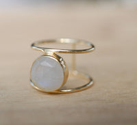 Moonstone Ring * Gold Ring * Statement Ring * Gemstone Ring * Labradorite * Bridal Ring * Wedding Ring * Organic Ring * Natural * BJR007