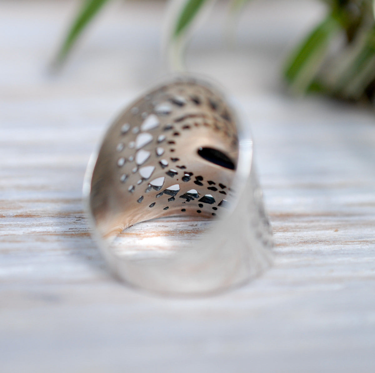 Mandala Sterling Silver Ring * Statement Ring * Large * Wide * Filigree * Handmade * Boho * Hippie *Jewelry* Bycila* Gift for Her BJR192