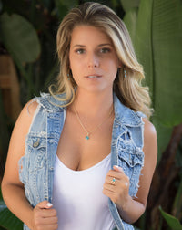 Ana Necklace * Copper Turquoise * Gold Plated over Sterling Silver * BJN011