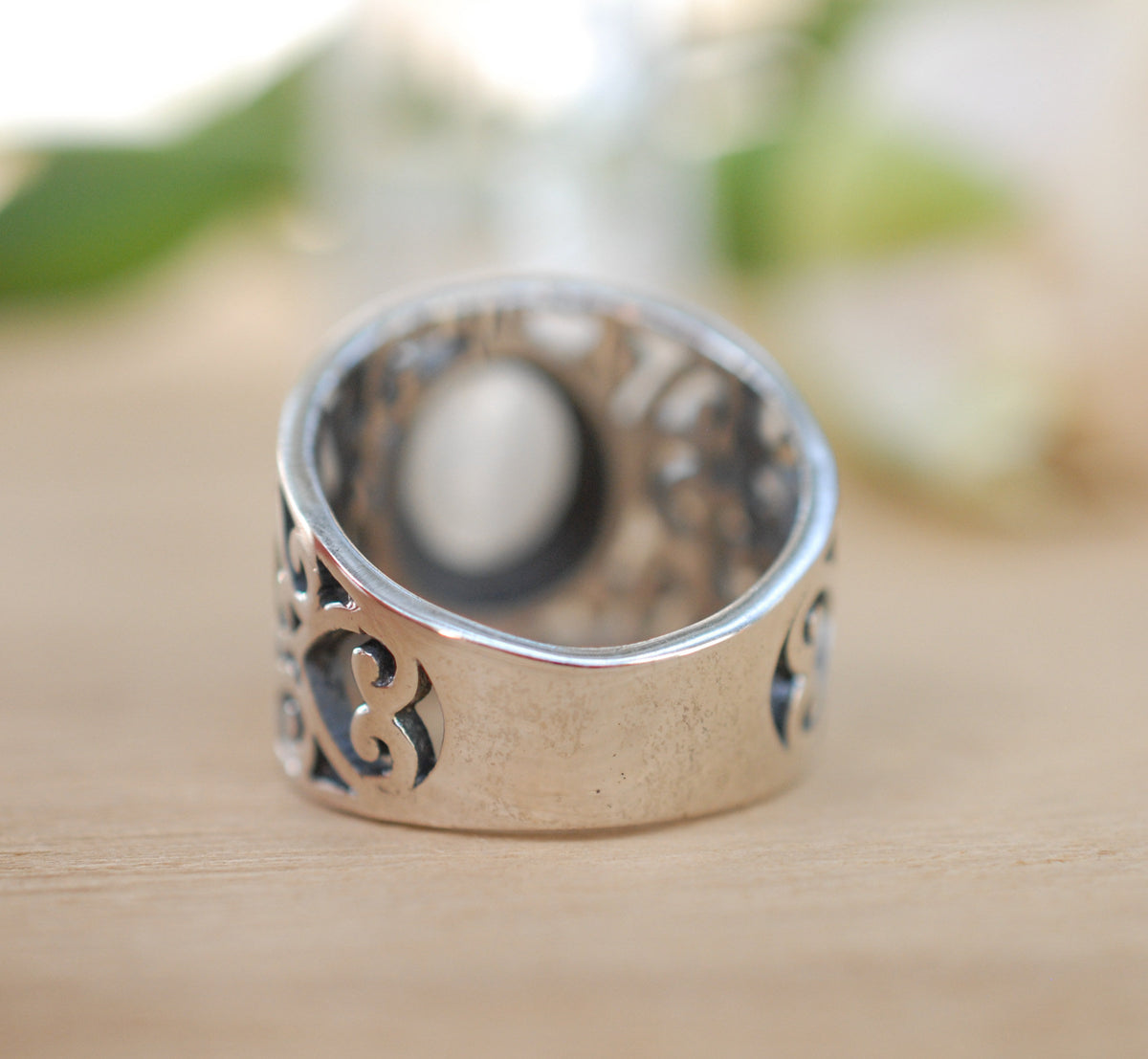 Moonstone Ring * Sterling Silver * Filigree * Handmade * Gemstone * Statement * Jewelry * Bycila * Gift For Her * Sterling Silver 925 BJR188