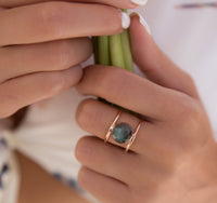 Labradorite Rose Gold Ring * Statement Ring * Gemstone Ring * Labradorite * Bridal Ring * Wedding Ring * Organic Ring * Natural * BJR006