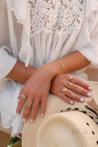 Moonstone Gold Plated Ring *  Statement Ring * Gemstone Ring * Rainbow Moonstone * Gold Ring  * BJR128