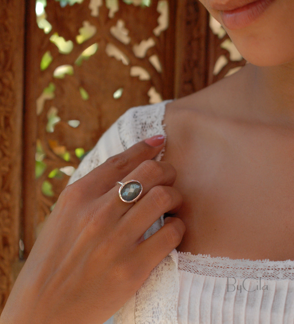 Rainbow Labradorite Sterling Silver Ring * Sterling Silver 925 * Boho * Organic * Gypsy * Bridesmaid*  Bridal * BJR067