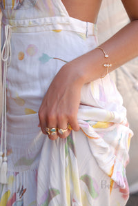 Moonstone Bangle Bracelet * Gold Plated 18k or Rose Gold Plated * Gemstone * Gypsy * Hippie * Adjustable * Statement * Stacking * BJB012C