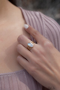 Moonstone Ring * Gold Vermeil*  *Gold * Statement* Gemstone *Bridesmaid *Natural* Handmade *Gift For Her *BJR050