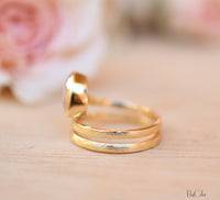 Rose Quartz Ring * 18k Gold Plated Ring * Statement Ring * Gemstone Ring * Pink * Bridal Ring * Wedding Ring * Organic Ring * Natural BJR108