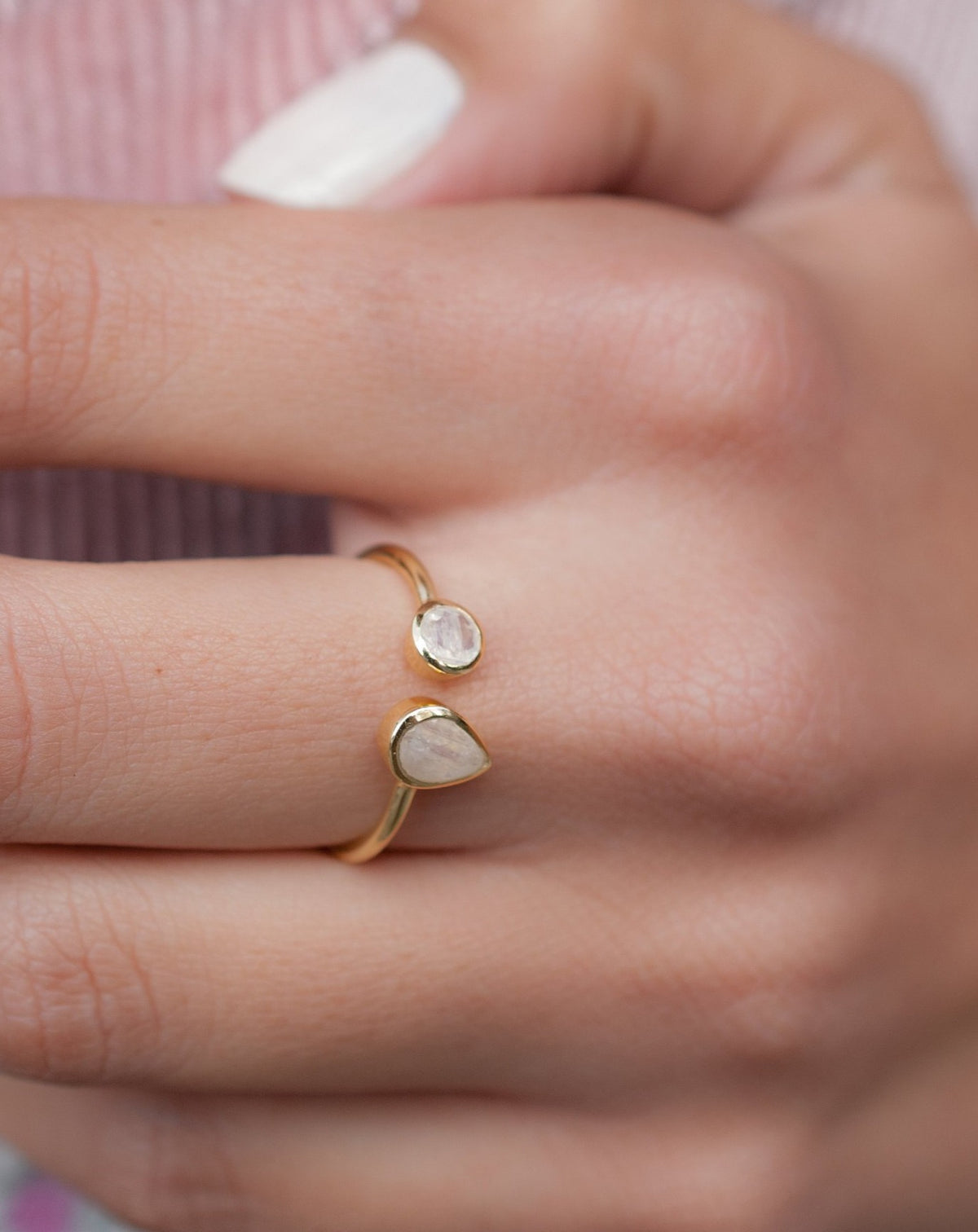 Gladys Ring * Moonstone *Gold vermeil * BJR171 * Bycila