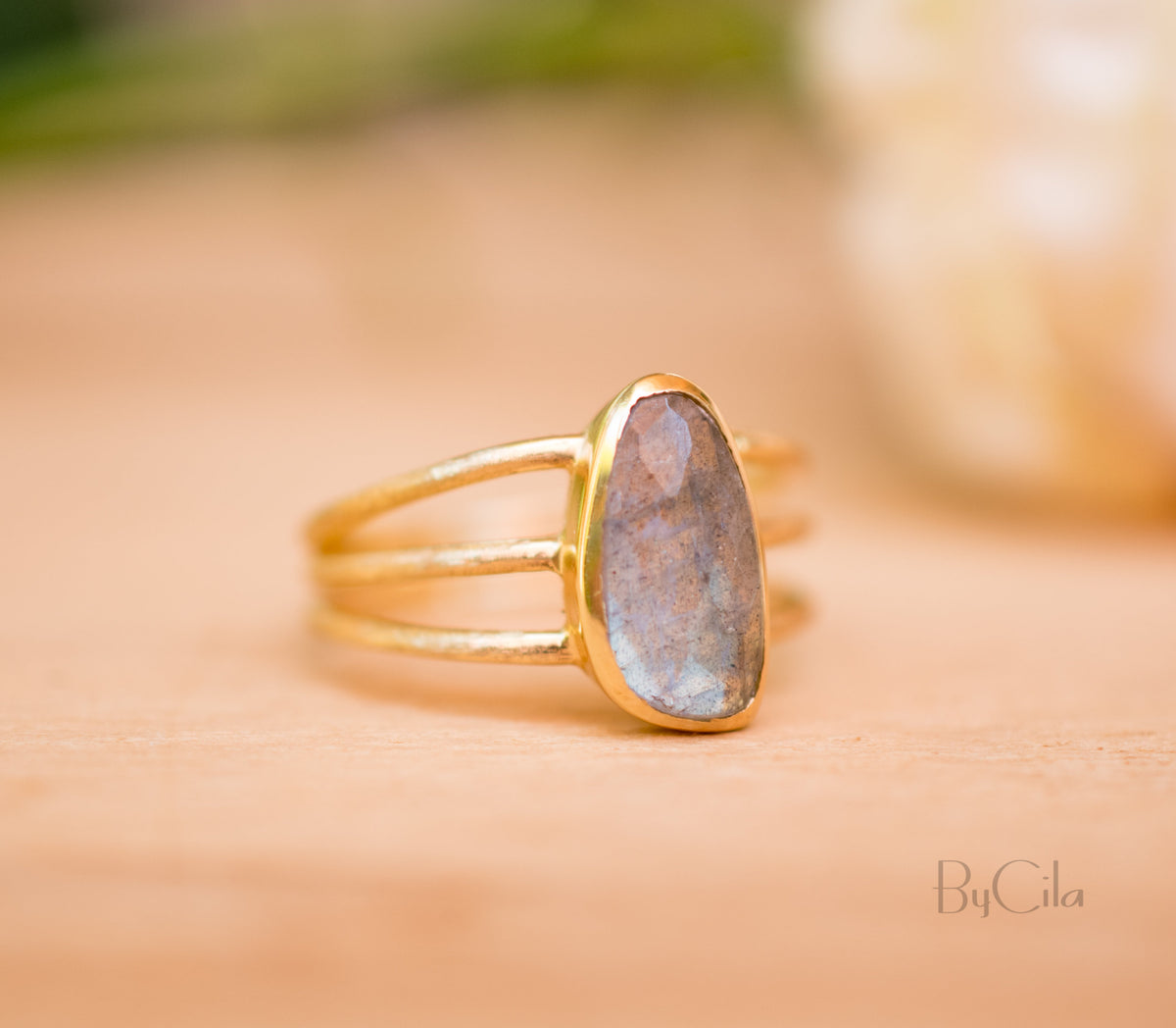 Labradorite Ring * Gold Vermeil*  *Gold * Statement* Gemstone *Bridesmaid *Natural* Handmade *Gift For Her * BJR049