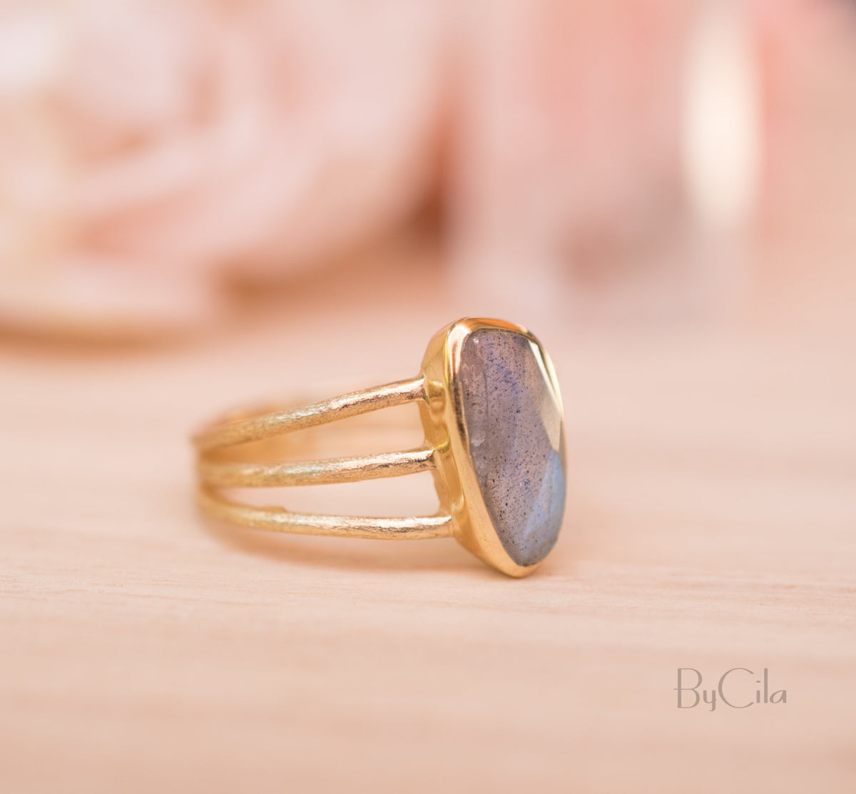 Labradorite Ring * Gold Vermeil*  *Gold * Statement* Gemstone *Bridesmaid *Natural* Handmade *Gift For Her * BJR049