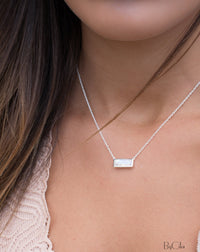 Clara Rectangle Necklace * Moonstone * Gold Vermeil or Sterling Silver or Rose Gold * BJN027B
