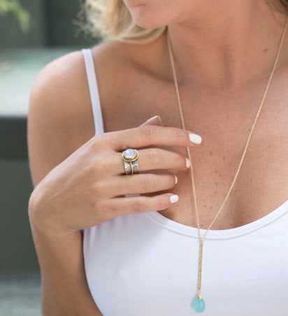Moonstone ring * Sterling silver ring * Gold Vermeil ring * Wide ring * Handmade ring * Wave band ring * Gemstone* Rainbow Moonstone BJR205