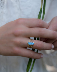 Lizet Ring * Labradorite * Gold Vermeil * BJR049 * bycila