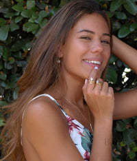 Moonstone & White Topaz Ring * Gold Plated Ring * Statement Ring *Gemstone Ring * Rainbow * Bridal Ring *Wedding Ring  * BJR118
