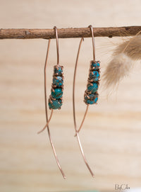 Aja Earrings * Copper Turquoise * Sterling Silver, Rose Gold or Gold Plated * BJE042B