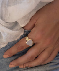 White Druzy Ring * Gold Plated Ring * Statement Ring *Gemstone Ring  *Gold Crystal* Natural Druzy *Large Gemstone *Organic Ring * BJR157