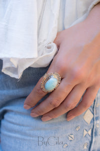 Larimar Ring * Sterling Silver 925 * Gemstone * Natural * Statement * Handmade * Semi Precious Stone * Bohemian * Chic * Boho * BJR193