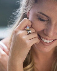 Moonstone ring * Sterling silver ring * Gold Vermeil ring * Wide ring * Handmade ring * Wave band ring * Gemstone* Rainbow Moonstone BJR205