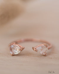 SALE Adjustable White Topaz Ring * Gold Vermeil,Rose Gold Vermeil or Sterling Silver Ring * Gemstone Ring * Wedding * Engagement BJR046