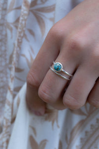 Turquoise Ring* Silver Ring * Boho Ring* Blue Ring * Gypsy Ring * Handmade * Hippie * Sterling Silver Ring * Copper Turquoise Jewelry*BJR104