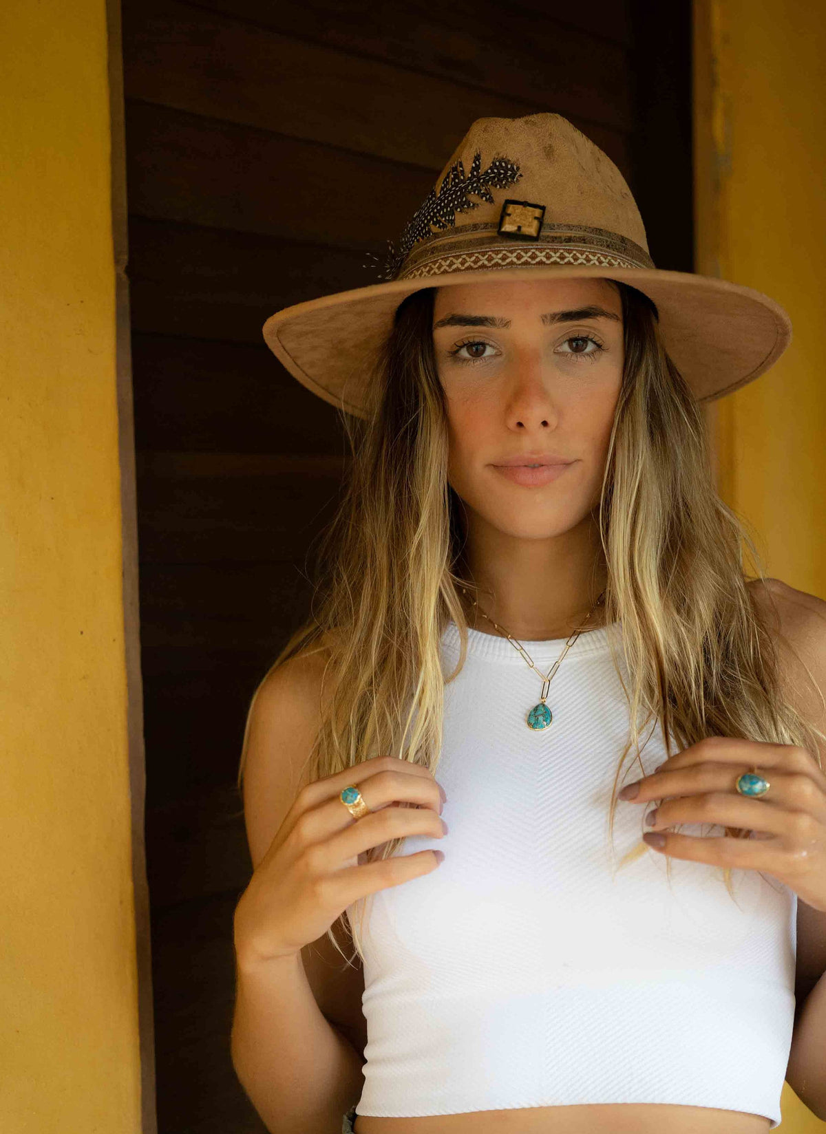 Turquoise Gold Plated Ring *Gold Ring *Statement Ring *Gemstone *Copper Turquoise Ring* Natural *Organic Ring * Ocean* Blue Ring * BJR244