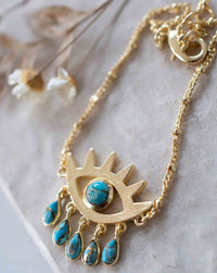 Evil Eye Bracelet * Boho Bracelet * Turquoise, Labradorite, Moonstone * Gemstone * Modern * Layered * BJB