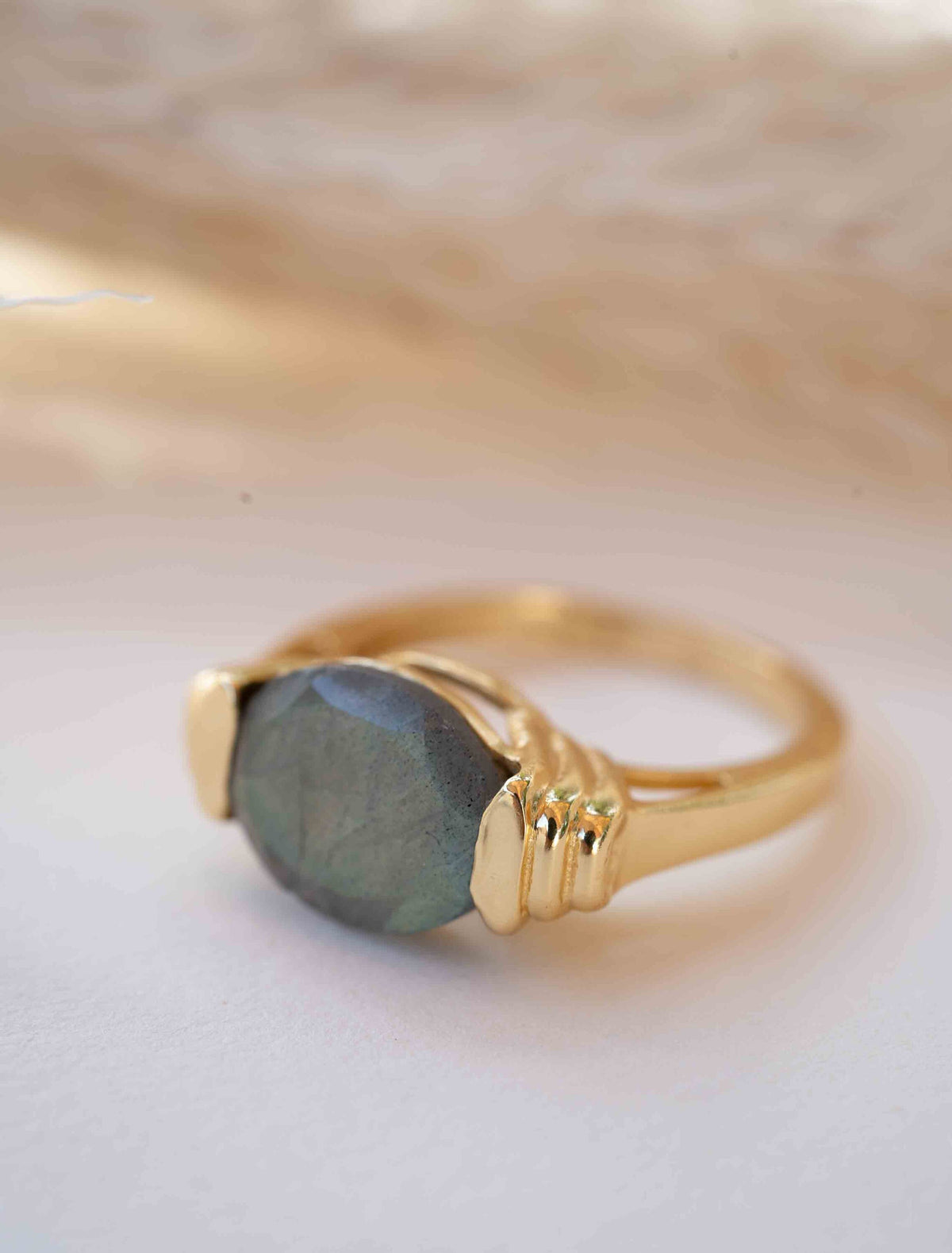Labradorite Ring * Gold Plated Ring * Statement Ring *Gemstone Ring * Labradorite * Delicate Ring * Modern * BJR275
