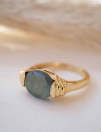 Labradorite Ring * Gold Plated Ring * Statement Ring *Gemstone Ring * Labradorite * Delicate Ring * Modern * BJR275