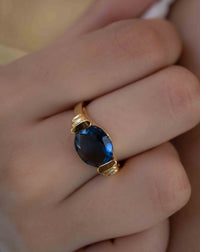 Iolite hydro Ring * 18k Gold Plated Ring * Statement Ring * handmade * Modern Ring * Boho BJR272