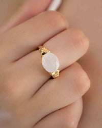 Amelie Ring * Moonstone * Gold Plated * BJR276 * Bycila