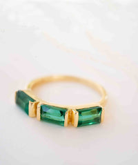 Green Tourmaline hydro Ring * 18k Gold Plated Ring * Statement Ring * handmade * Modern Ring * Boho * Stackable BJR271