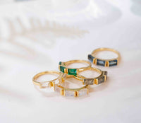 Green Tourmaline hydro Ring * 18k Gold Plated Ring * Statement Ring * handmade * Modern Ring * Boho * Stackable BJR271