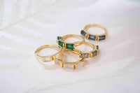 Green Tourmaline hydro Ring * 18k Gold Plated Ring * Statement Ring * handmade * Modern Ring * Boho * Stackable BJR271
