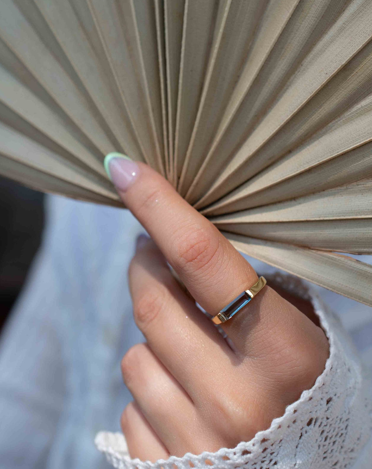 Iolite hydro Ring * Gold Plated 18k*Gold * Statement* Gemstone *Stackable*Natural* Handmade *Gift For Her * BJR281