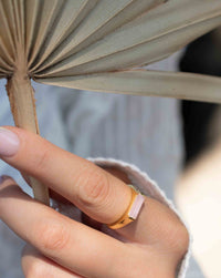 Rose Quartz Ring * Gold Plated 18k*Gold * Statement * Gemstone * Stackable * Natural * Handmade * Gift For Her * BJR282