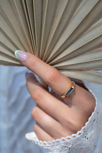 Iolite hydro Ring * Gold Plated 18k*Gold * Statement* Gemstone *Stackable*Natural* Handmade *Gift For Her * BJR281
