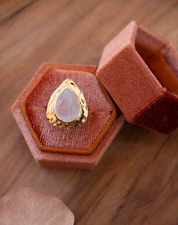 Moonstone Gold Plated Ring * Statement Ring * Gemstone Ring * Rainbow Moonstone * Gold Ring * Large Ring Statement * BJR292