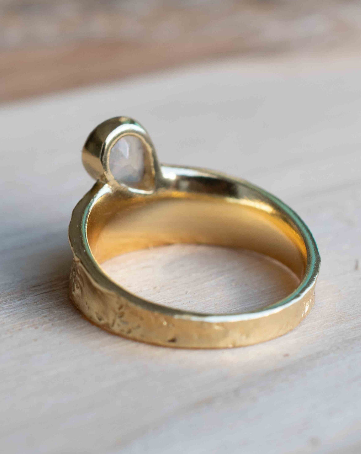 Moonstone Gold Plated Ring * Statement Ring * Gemstone Ring * Rainbow Moonstone * Gold Ring * Large Ring Statement * BJR289