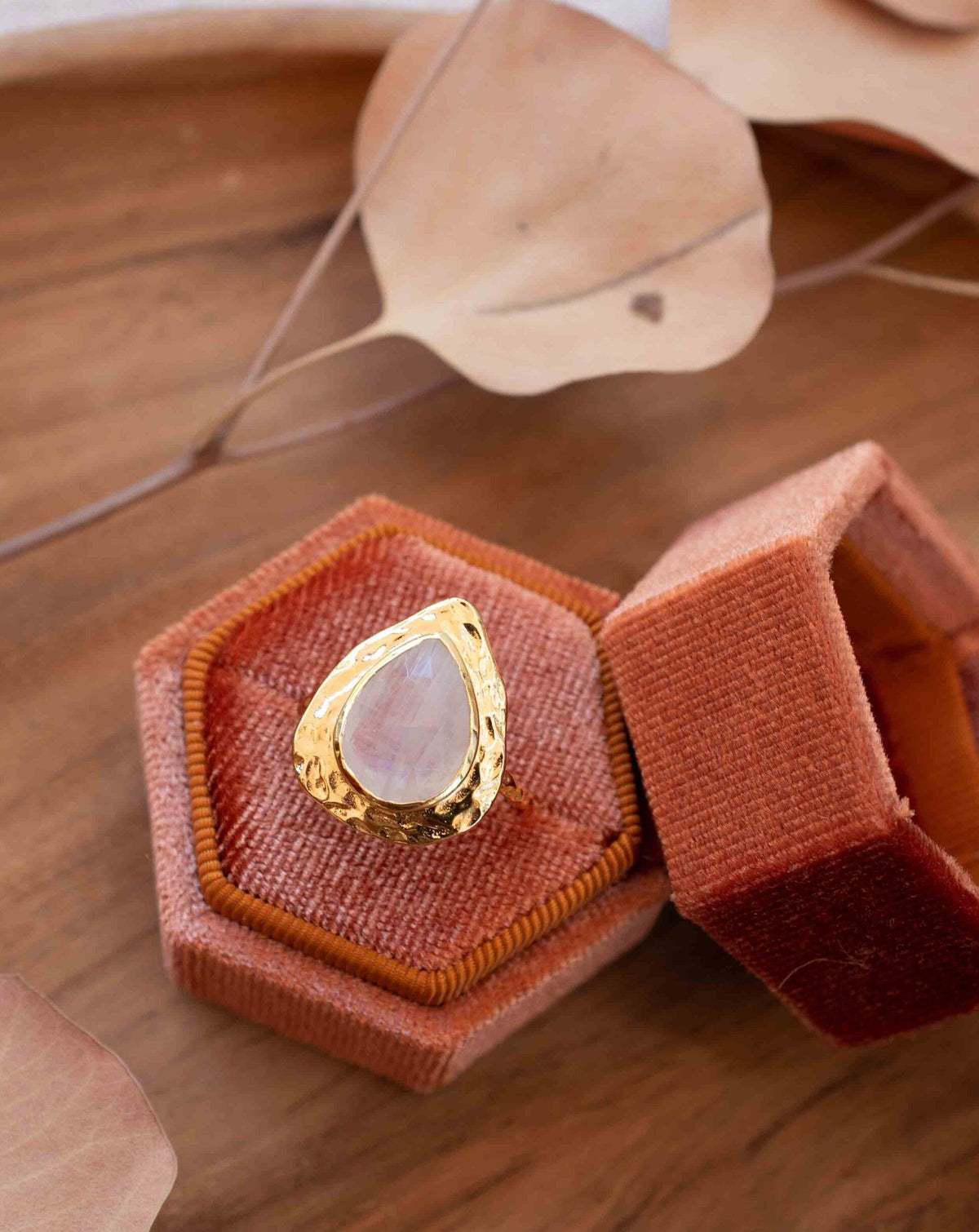 Moonstone Gold Plated Ring * Statement Ring * Gemstone Ring * Rainbow Moonstone * Gold Ring * Large Ring Statement * BJR292