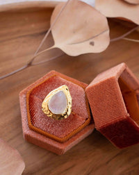 Moonstone Gold Plated Ring * Statement Ring * Gemstone Ring * Rainbow Moonstone * Gold Ring * Large Ring Statement * BJR292