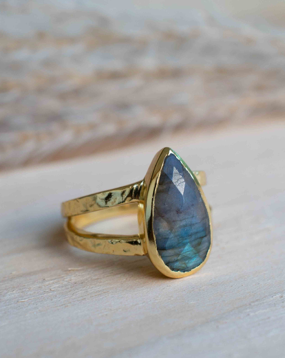 Rainbow Labradorite Ring * Gold Ring * Gemstone * Gold Plated * Statement *Bridal *Wedding * Natural *Handmade * BJR309