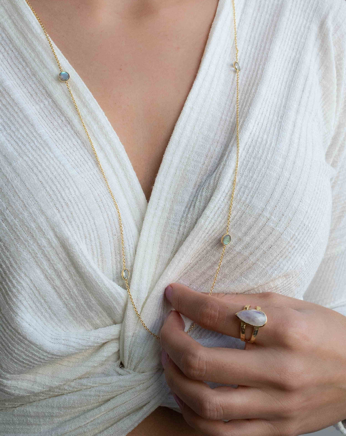 Moonstone Gold Plated Ring * Statement Ring * Gemstone Ring * Rainbow Moonstone * Gold Ring * Large Ring Statement * BJR310
