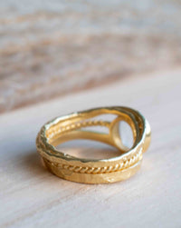 Moonstone Gold Plated Ring * Statement Ring * Gemstone Ring * Rainbow Moonstone * Gold Ring * BJR299