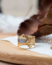 Rainbow Labradorite Ring * Gold Ring * Gemstone * Gold Plated * Statement *Bridal *Wedding * Natural * Thin *Handmade BJR313