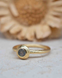 Rainbow Labradorite Ring * Gold Ring * Gemstone * Gold Plated * Statement *Bridal *Wedding * Natural * Thin *Handmade BJR322