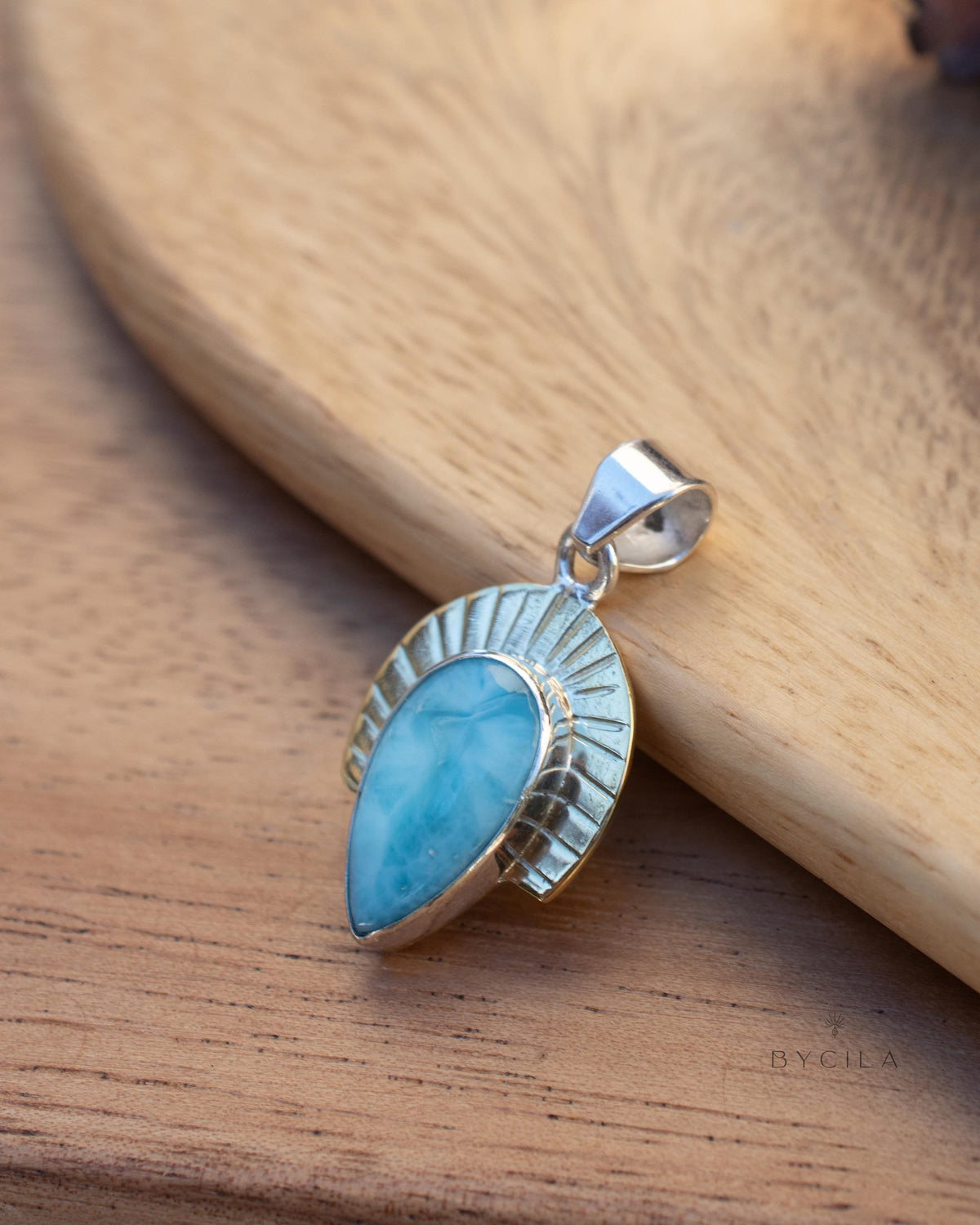 Larimar Mix Metals Necklace * Gold Vermeil and Sterling Silver 925 * Handmade * Layered * Gemstone * Gift for Her * BJN188