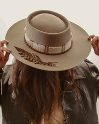 Feather Nude Fedora Hat * Australian Wool * BJH023