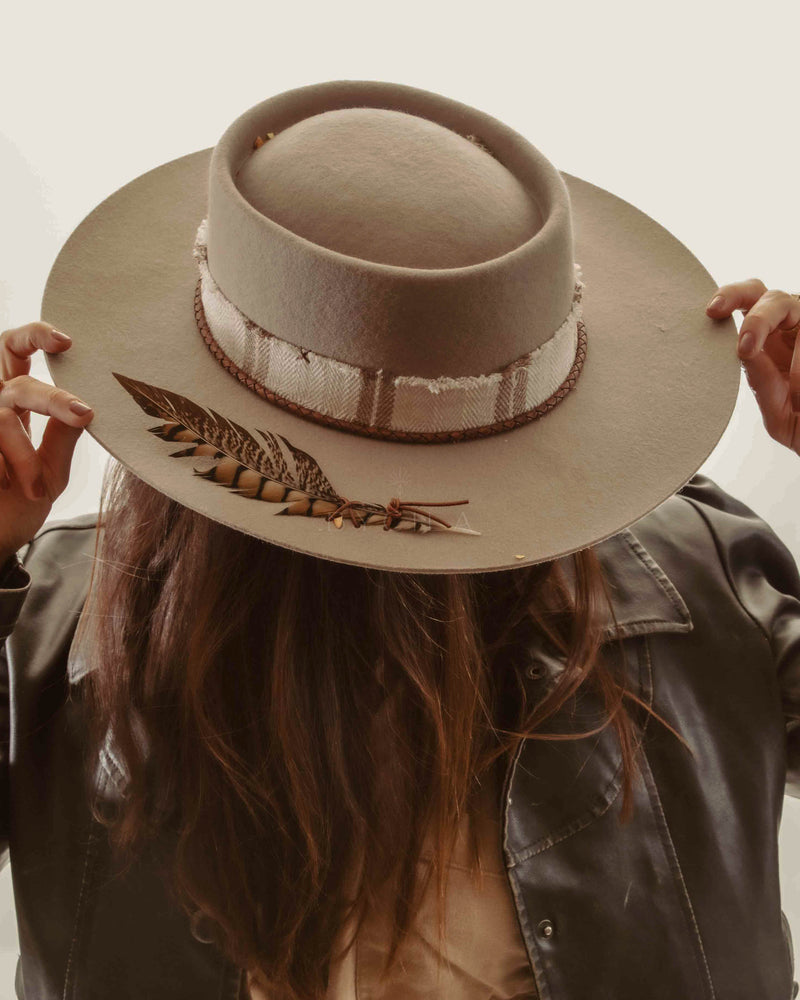 Feather Nude Fedora Hat * Australian Wool * BJH023