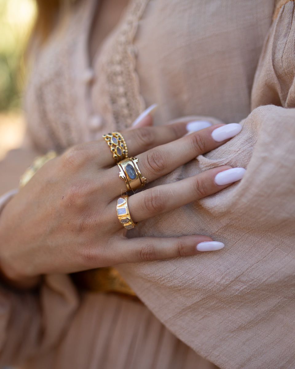 Loli Ring * Moonstone * Gold Plated 18k * BJR357