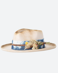Blue band Flowers Hat * Australian Wool * BJH028
